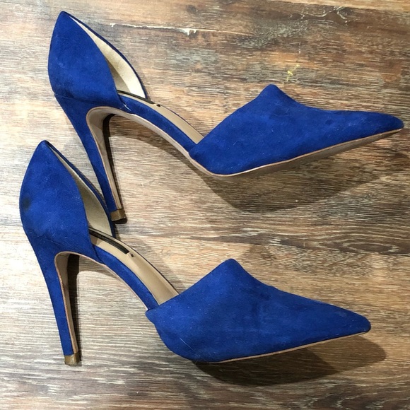 Zara Basic blue pointy toe heels Size 6 - Picture 2 of 11